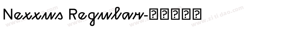 Nexxus Regular字体转换